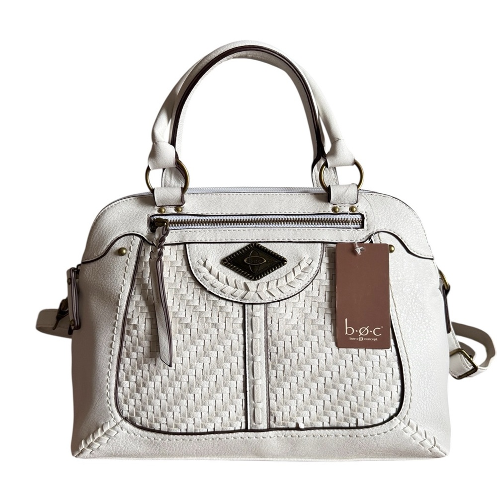 b.o.c. Cream Woven Satchel